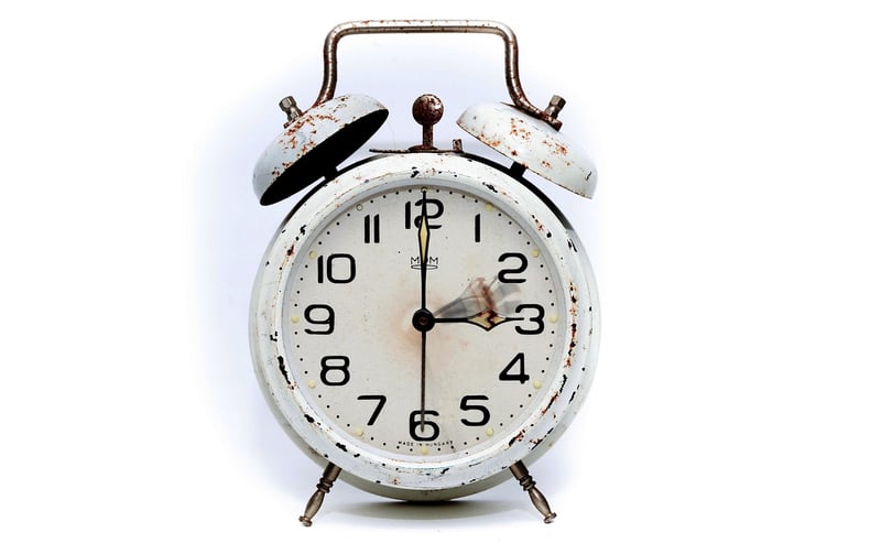 Clocks showing the concept of time